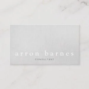 Simple Light Gray Modern Minimalist Designer Business Card