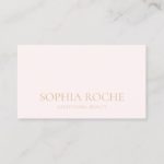 Simple Light Pink Beauty Salon & Spa Business Card