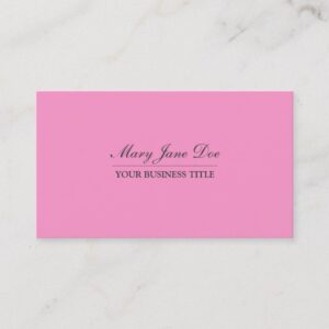 Simple Light Pink Business Card