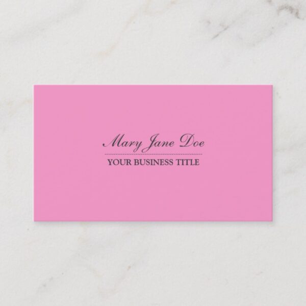 Simple Light Pink Business Card