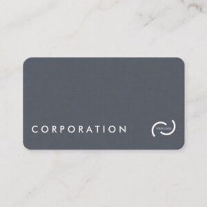 Simple linen texture business cards. White back. Business Card