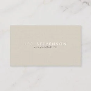Simple Minimalistic Beige Modern Elegant Business Card