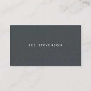 Simple Minimalistic Charcoal Gray Texture Look Business Card