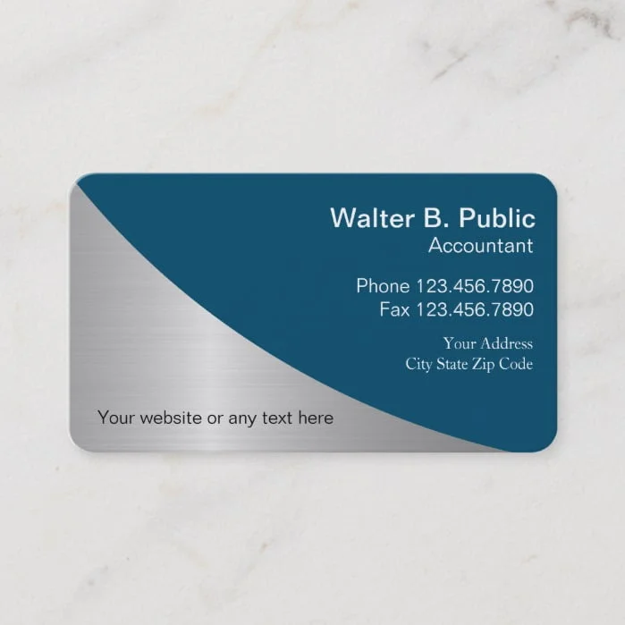 Simple Modern Accountant Business Cards