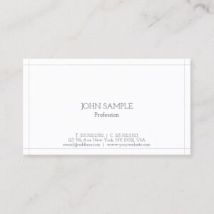 Simple Modern Professional Elegant Plain Gloss Business Card