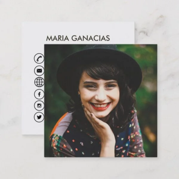 Simple Photo Social Media Business Card