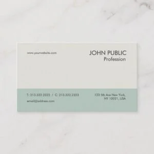 Simple Plain Modern Professional Beige Chic Business Card