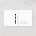Simple Plain Modern Professional White Minimalist Business Card