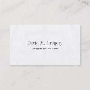 Simple Professional Attorney Lawyer Law Firm Business Card