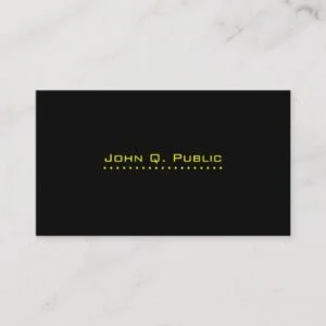 Simple Professional Black Business Card