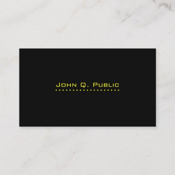 Simple Professional Black Business Card