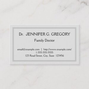 Simple & Professional Family Doctor Business Card