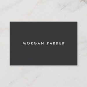 Simple Professional Modern Black Business Card