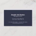Simple professional navy business cards