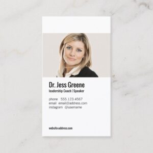 Simple Professional Profile Add Photo Image Business Card