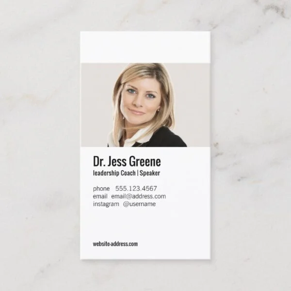 Simple Professional Profile Add Photo Image Business Card