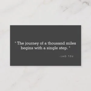 Simple Quote Business Card for Authors, Writers II