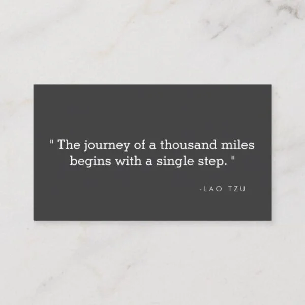 Simple Quote Business Card for Authors, Writers II