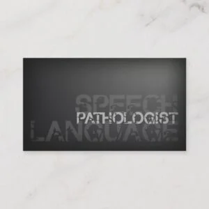 Simple Silver Speech-Language Pathologist Card