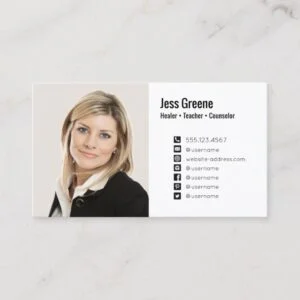 Simple Social Media Icon Photo Image Profile Business Card
