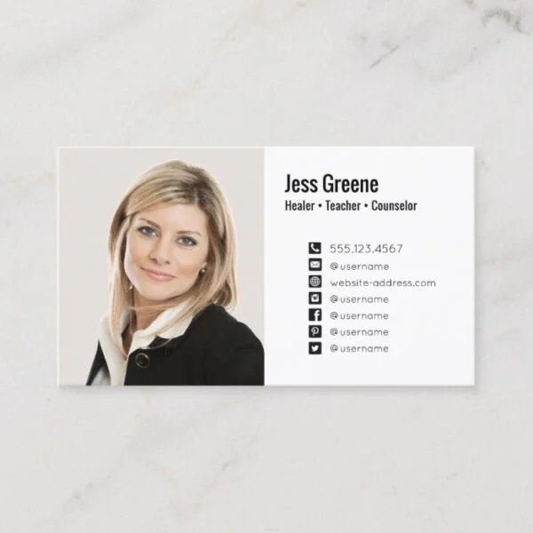 Simple Social Media Icon Photo Image Profile Business Card