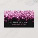 Simple Sparkle Pink Lights Business Card