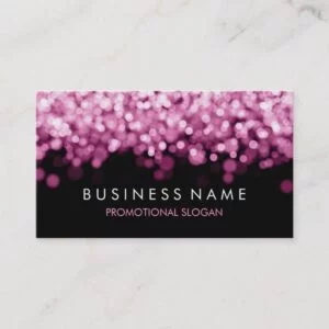 Simple Sparkle Pink Lights Business Card