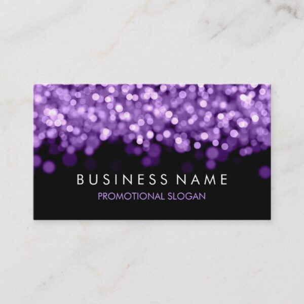 Simple Sparkle Purple Lights Business Card