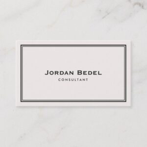 Simple White Classic Professional Business Card
