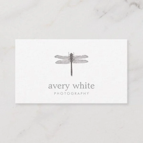 Simple White Nature Professional Photography Business Card