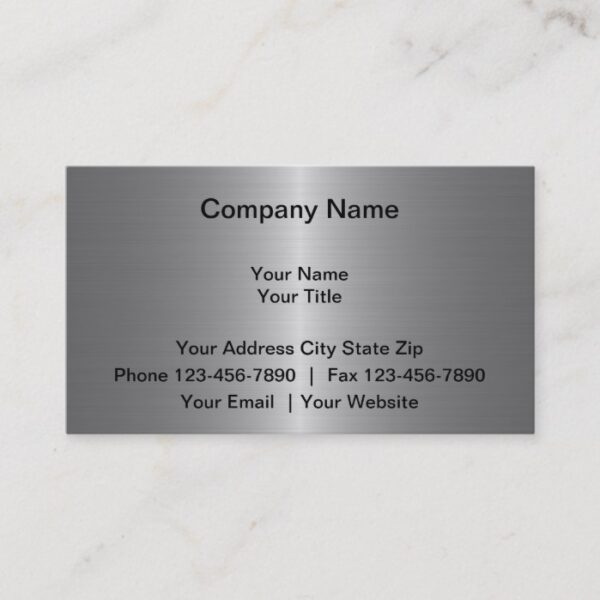 Simulated Metal Business Cards