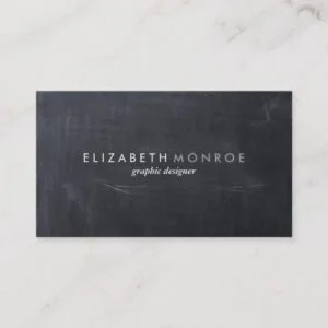 Sleek Simple Modern Chalkboard Business Card