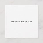 Square, white business cards