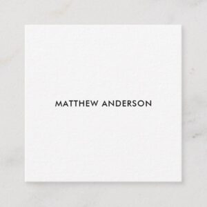 Square, white business cards