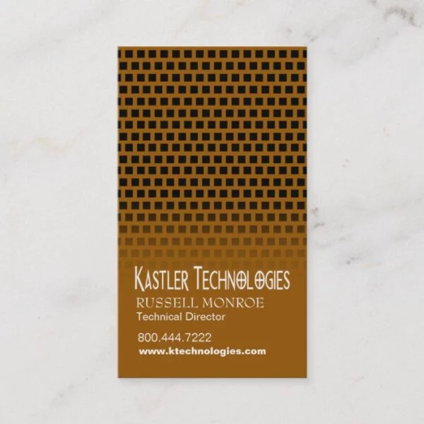 Staggered Squares Hi-Tech Technology Computer Business Card