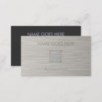 “Steel” Accountant Business Cards