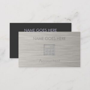 "Steel" Accountant Business Cards