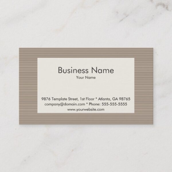 Striped Business Card Template