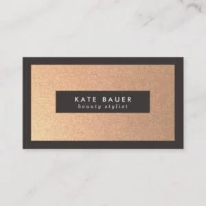Stylish Faux Copper Beauty and Fashion Business Card