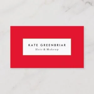 Stylish Modern Red Beauty and Fashion Stylist Business Card