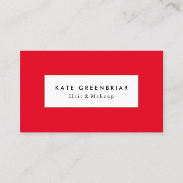 Stylish Modern Red Beauty and Fashion Stylist Business Card