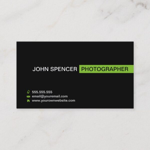 Stylish Photographer / Photography Business Card