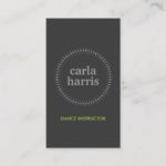 SUBTLE CIRCLE on DK GRAY Business Card