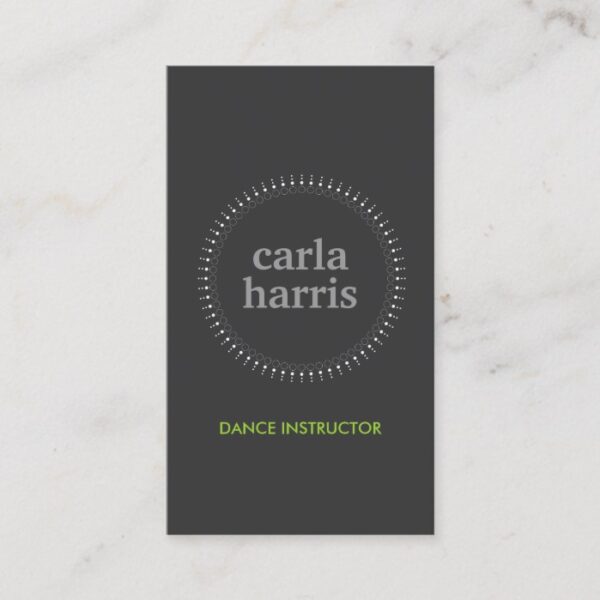 SUBTLE CIRCLE on DK GRAY Business Card