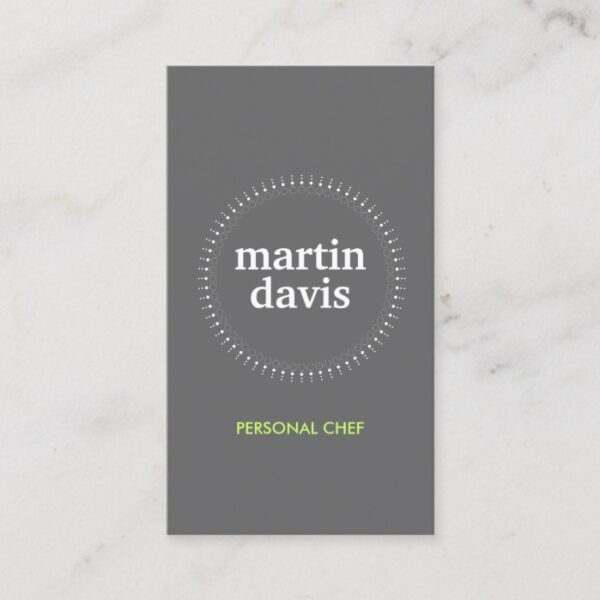 SUBTLE CIRCLE on GRAY Business Card