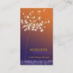 Sunset Dandelion Unique Professional Business Card