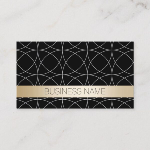 System Architect Modern Black & Gold Business Card