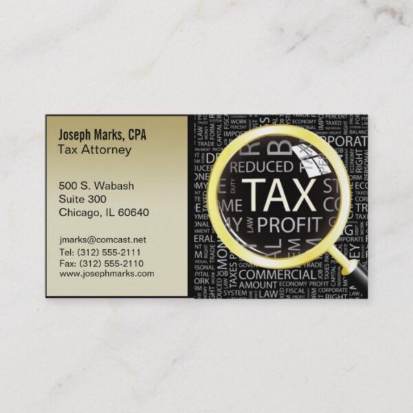 tax attorney cpa business card