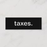 Taxes Business Card