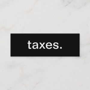 Taxes Business Card